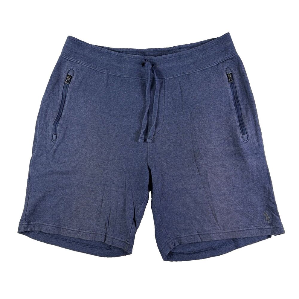 Polo Ralph Lauren Luxury Jersey Shorts Mens Medium 8.5'' Blue Stretch Activewear